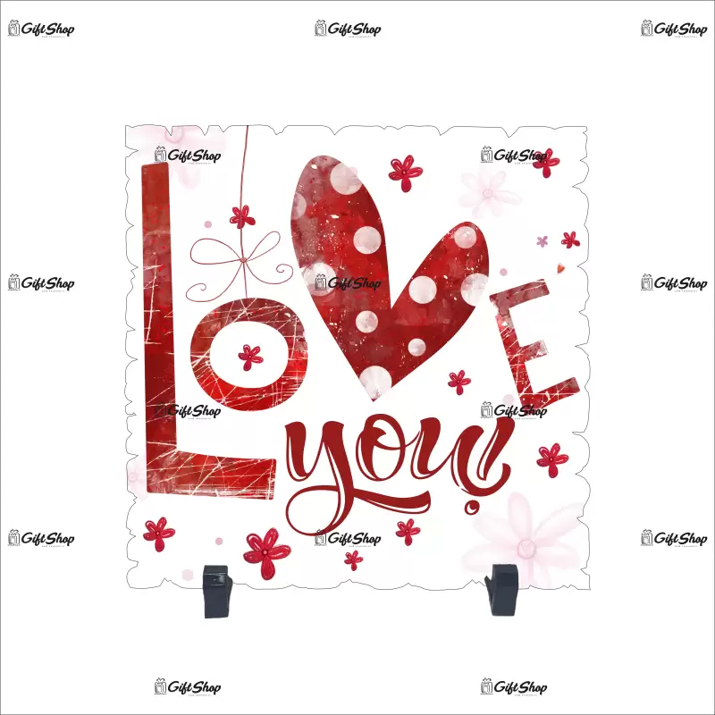 Love you, placheta cu mesaj